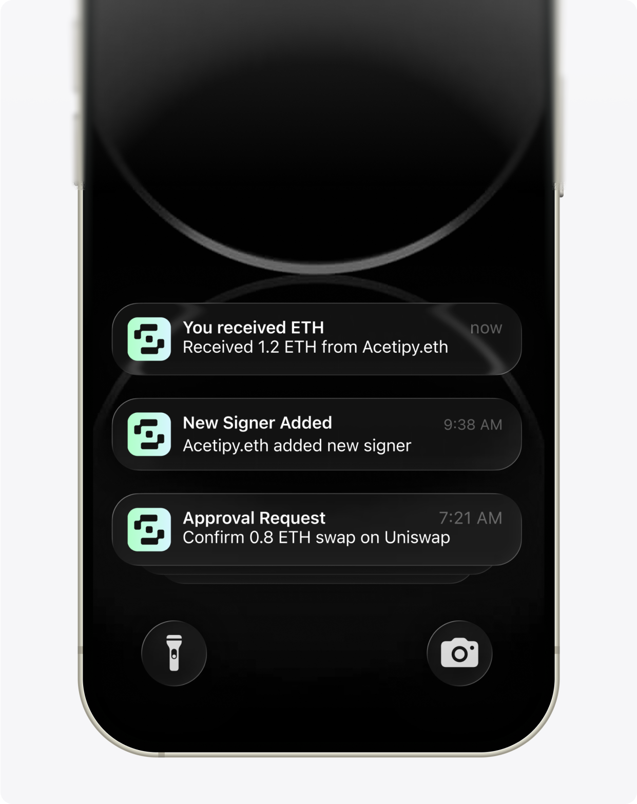 Get notified on transactions
