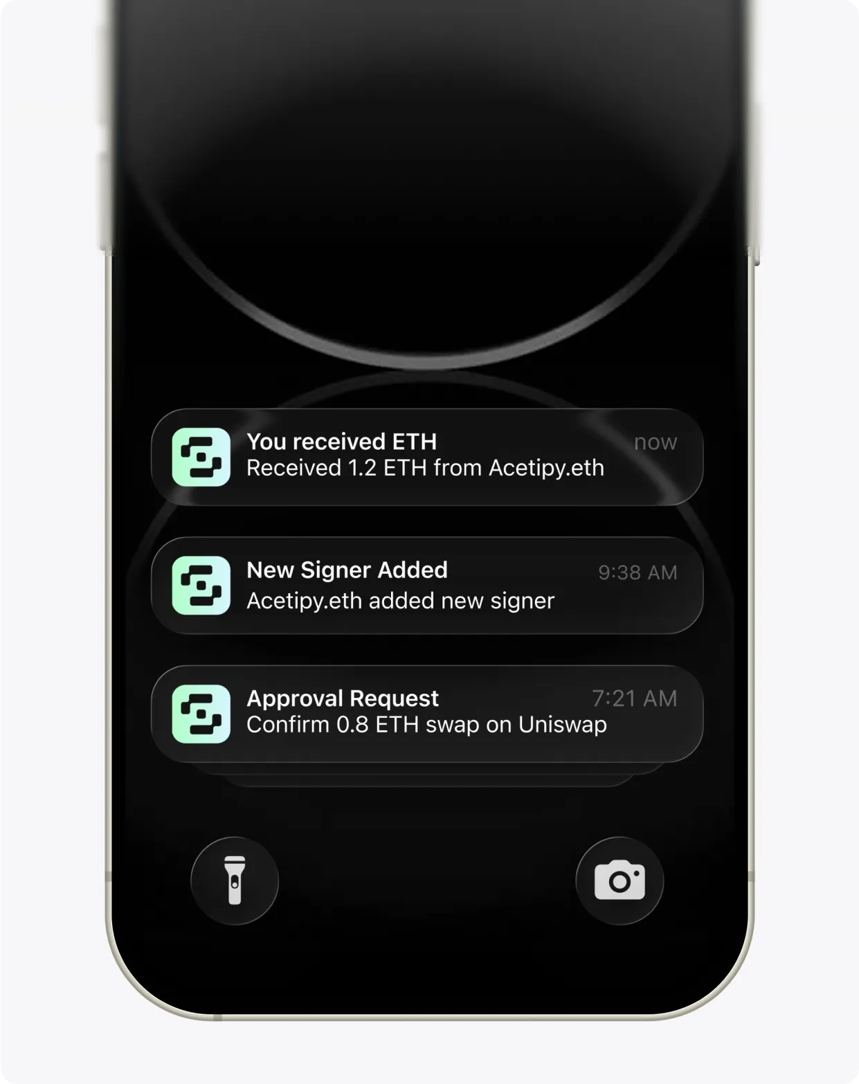 Get notified on transactions